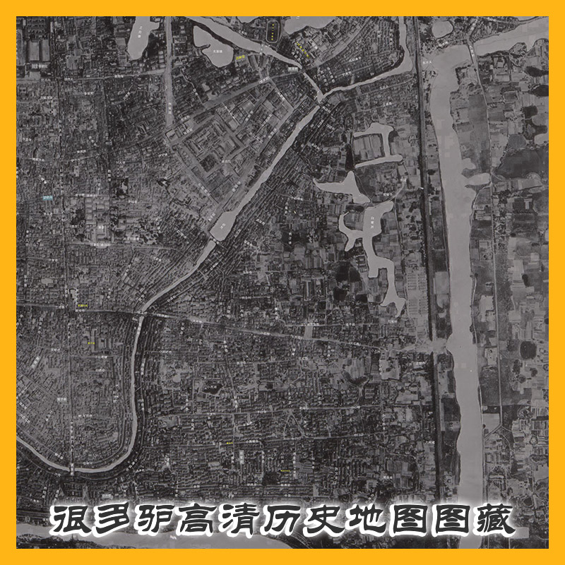 1929年南京航拍图2张 高清历史老地图