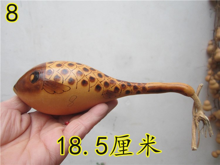 包邮天然异形瓜条葫芦蛇葫芦年年有余有鱼手工烙画