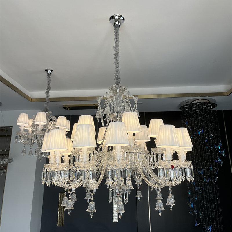客厅水晶吊灯欧式别墅卧室餐厅轻奢奢华高端大气法式Ba巴卡拉灯具