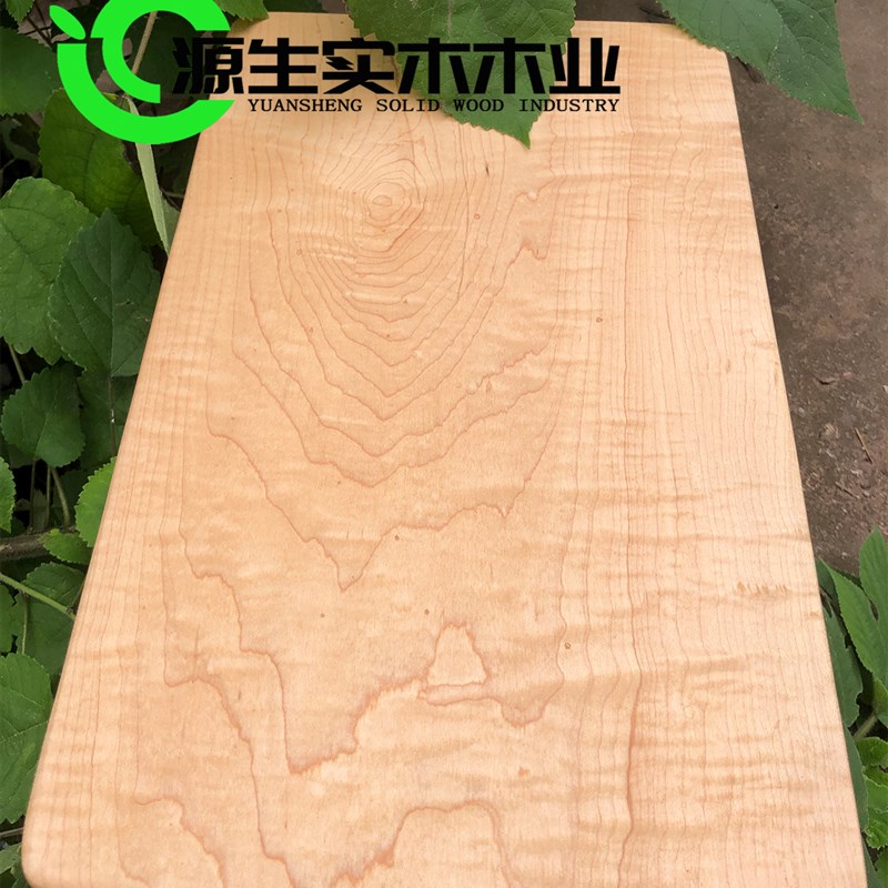 新品加拿大硬枫木木料桌面板台面书桌实木板diy雕刻原木木方家俱