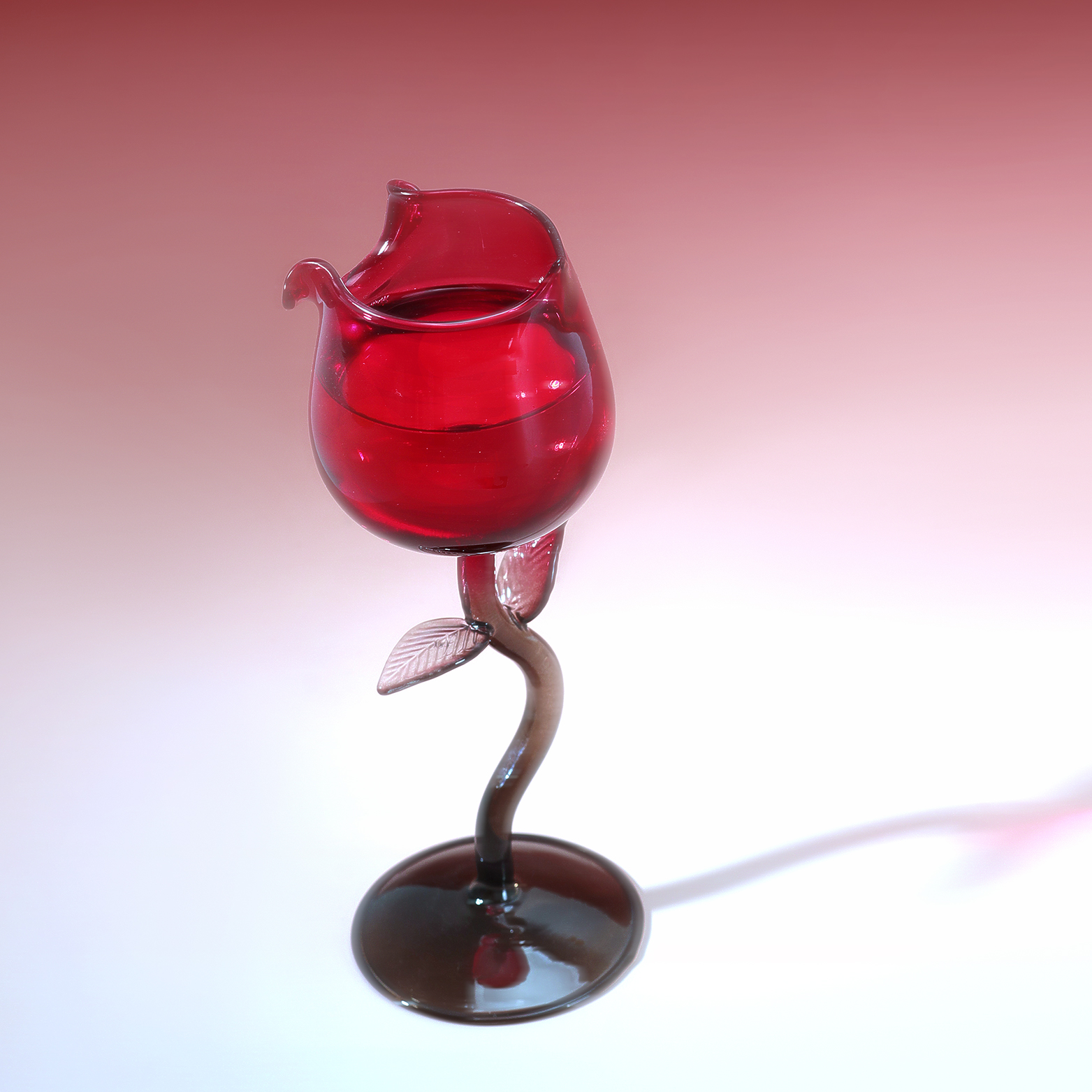 愿一礼物】用玫瑰花喝一杯浪漫 法式优雅透明红酒高脚杯 七夕礼物