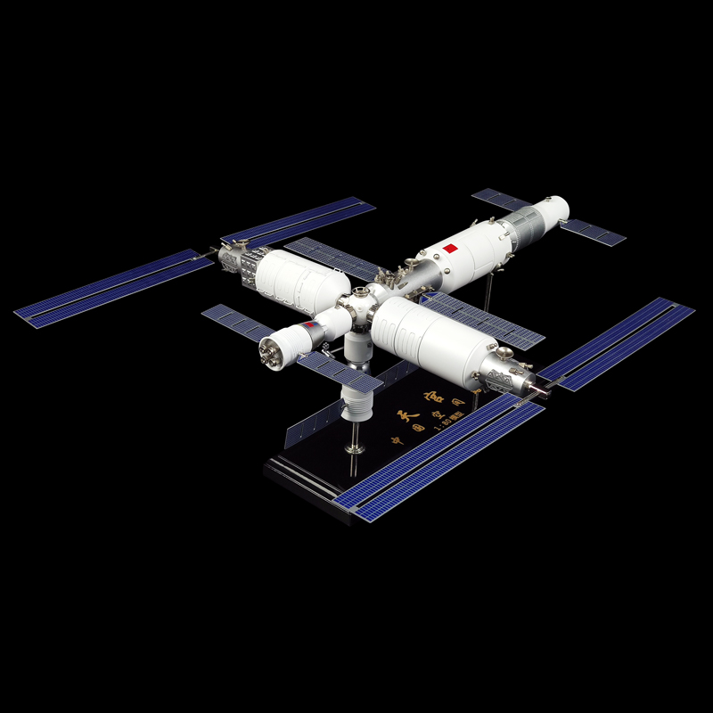 新品中国国际空间站模型天宫号合金神舟航天器天宫火箭仿真卫星模