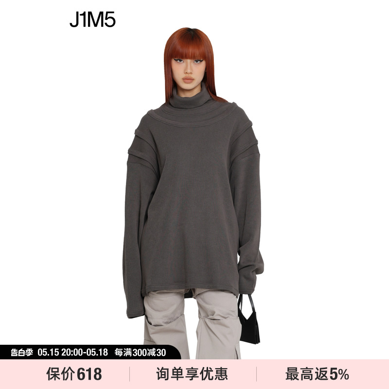 J1M5买手店 LUKEWARMPEOPLE 23AW新品三层高领螺纹衫设计师品牌女