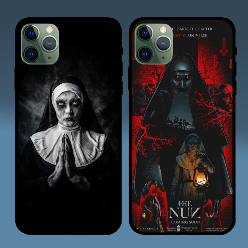 修女恐怖The Nun适用苹果14promax手机壳iPhone15悬疑电影周边黑色软壳
