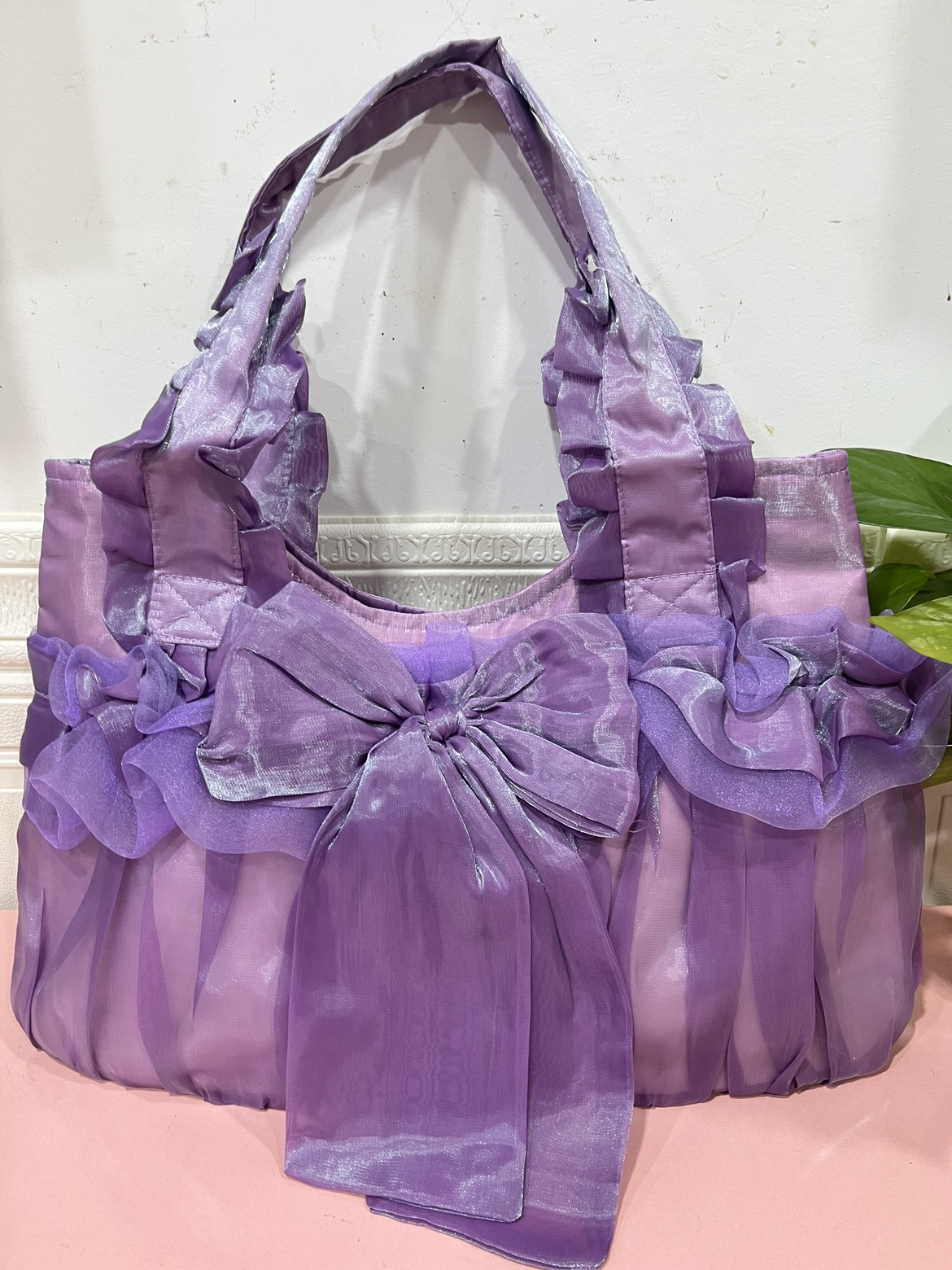 粉紫色大包包