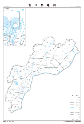 利津县地图交通水系地形河流行政区划湖泊旅游铁路山峰卫星村界乡