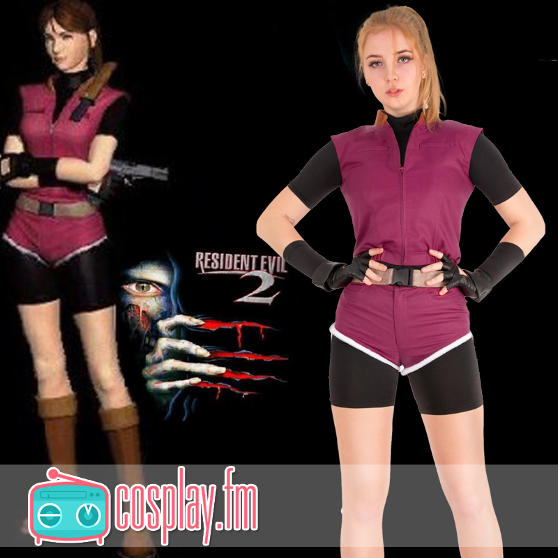 cosplayfm生化危机2克莱尔雷德菲尔德女cos角色扮演服装