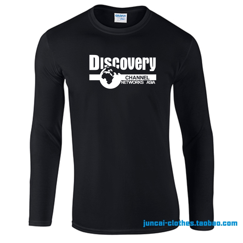美国国家地理户外频道T恤 Discovery探索者 男女同款长袖圆领大码