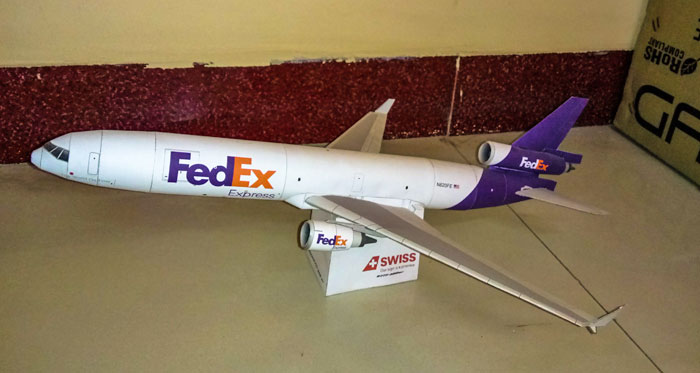 麦道 MD-11 Fedex 联邦快递 民航客机飞机 1:72 1:100 纸模型