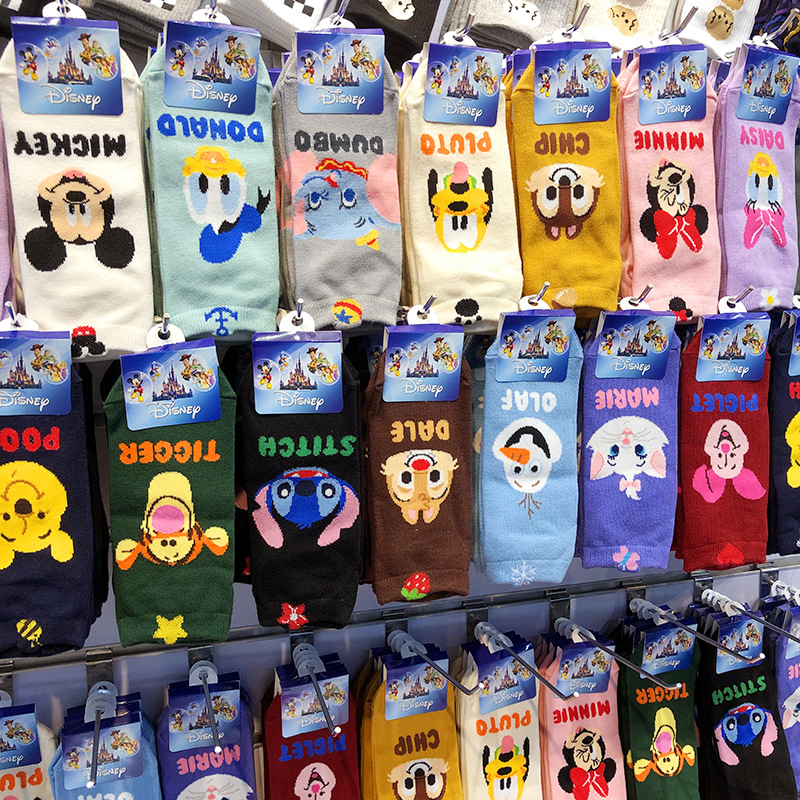 袜子女韩国进口可爱卡通米奇船袜动漫头像少女袜四季低腰短筒棉袜