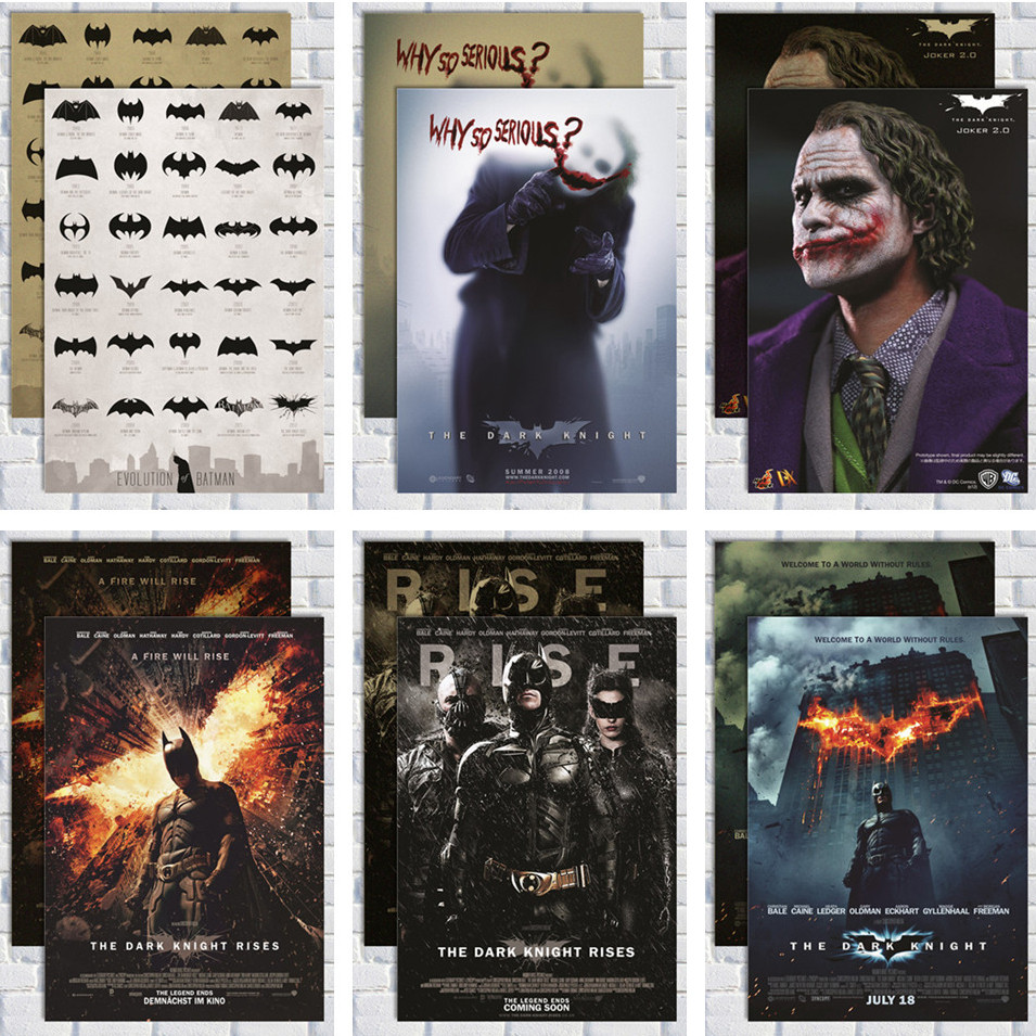 蝙蝠侠海报小丑黑暗骑士DC正义联盟英雄joker电影装饰挂画壁画图