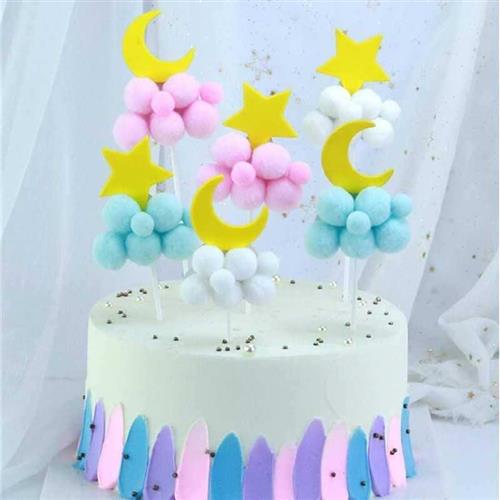 。儿童生日装饰男生主题可爱气球背景墙装饰ins蛋糕海绵双层立体