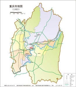 重庆市主城区1 行政区划水系交通地形卫星流域小区村界打印地图定
