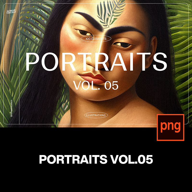 100款手绘古代原始部落土著原住民人物肖像人像头像插图插画图片