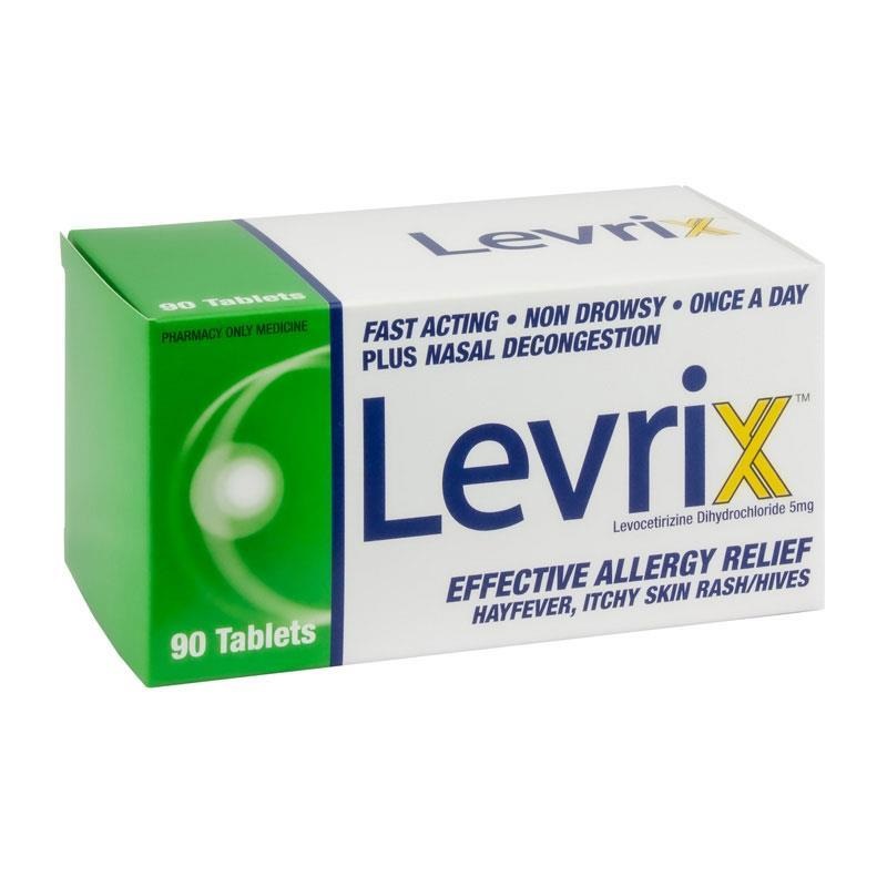 新西兰药房 Levrix舒安敏盐酸左旋西替利嗪片抗过敏片5毫克90粒
