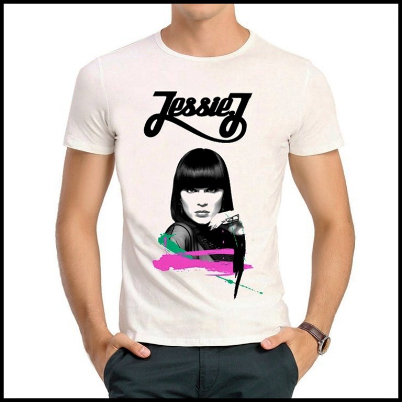 Jessie J T-shirt 欧美歌星 婕西 T恤 白色 短袖 婕西J T恤 男女