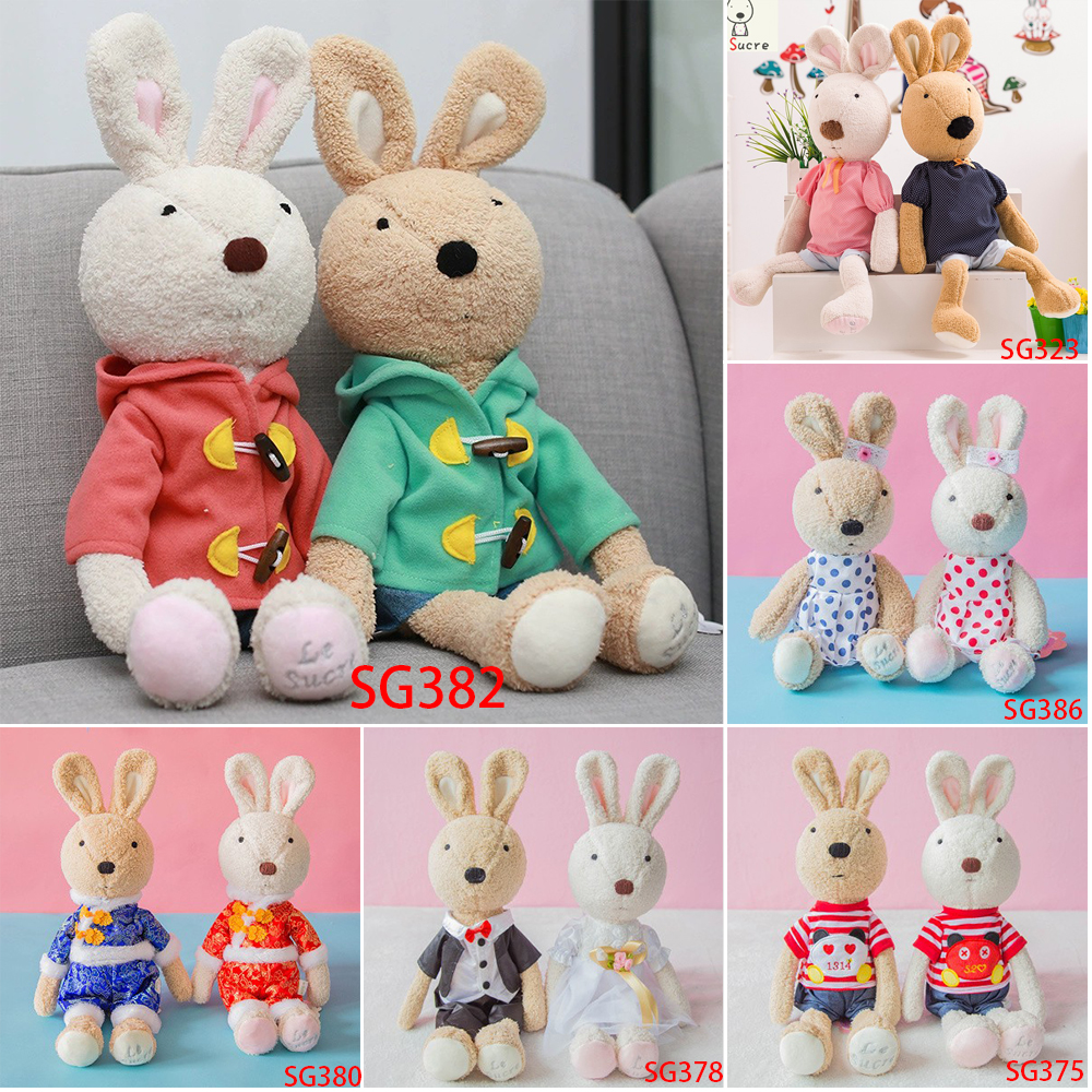 8源头厂家正版砂糖兔毛绒玩具儿童公仔娃娃玩偶抱枕娃衣定制礼品