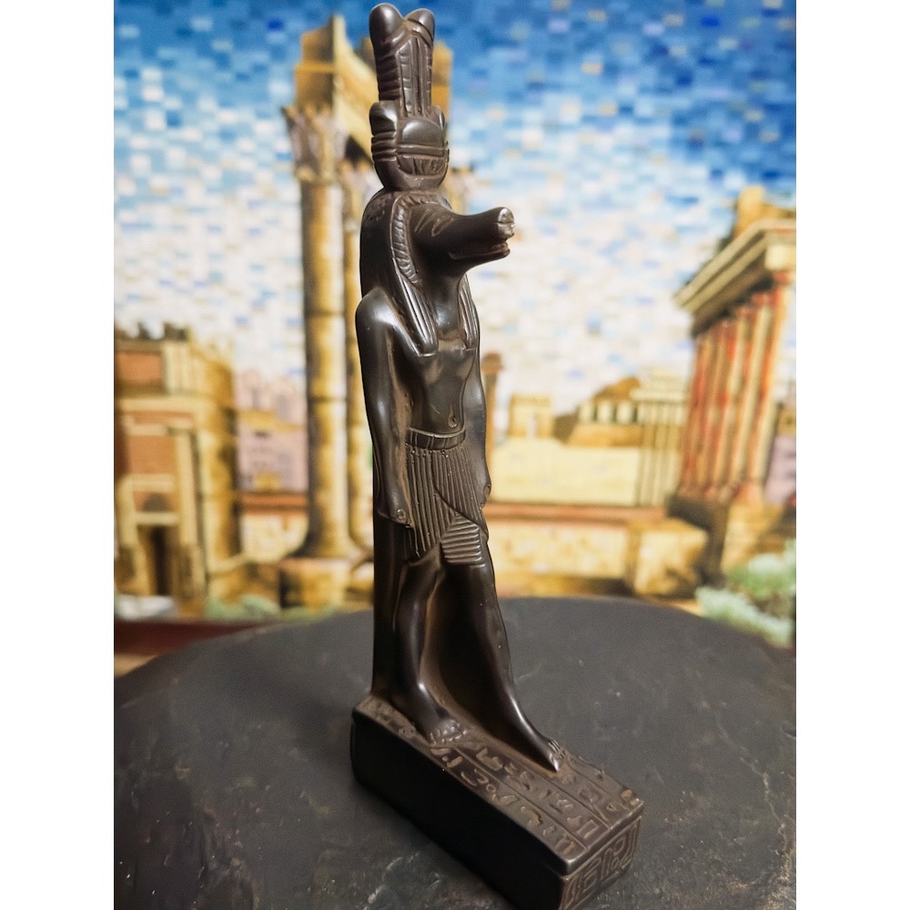 现货 埃及卢克索产 博物馆系列 鳄鱼神索贝克雕像摆件 特大号款