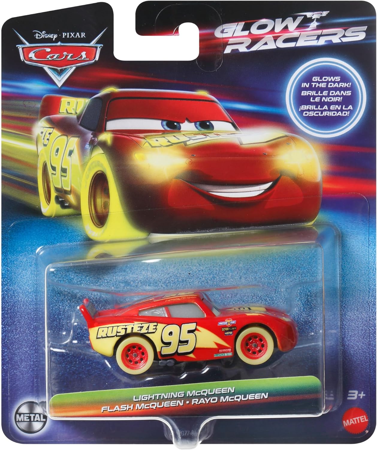 美泰汽车总动员 Pixar Cars Glow Racers 夜光系列玩具车辆模型