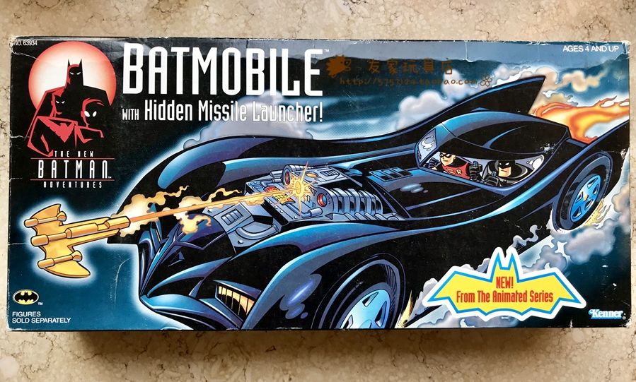 绝版现货Kenner DC动画版蝙蝠侠BATMAN 1997年 蝙蝠车 盒装带机关