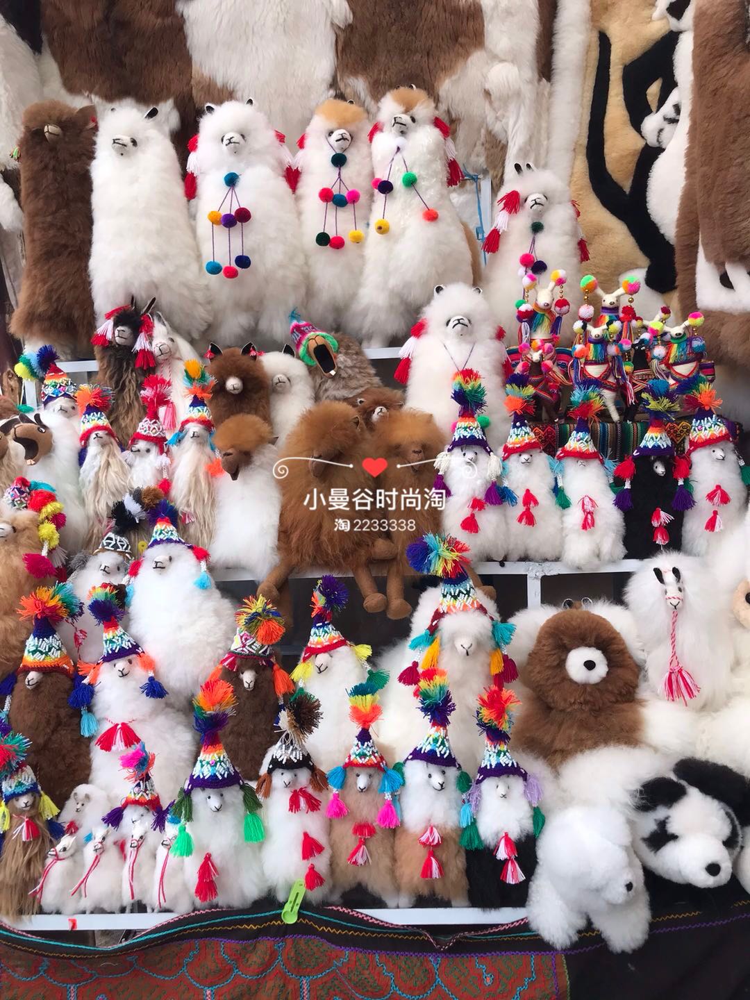 2018直播南美洲秘鲁babyaplaca印加民族手工羊驼真毛家居玩具摆设