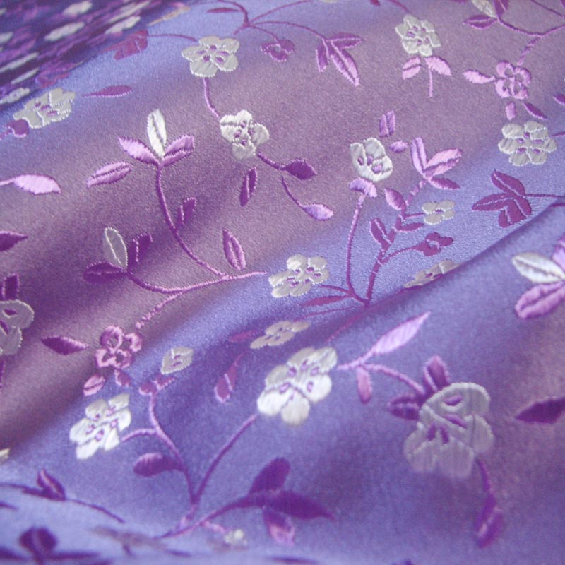 雪青色浅紫色可爱秀气小梅园织锦缎古香缎布料/丝绸缎子面料旗袍