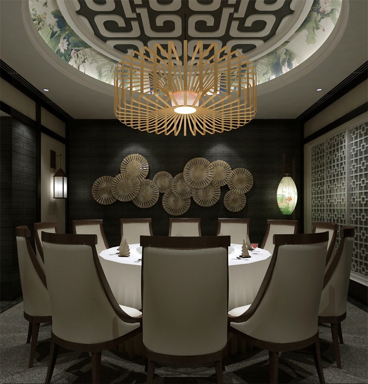 中式欧式现代酒店饭店餐厅包间包房包厢效果图 室内设计参考素材