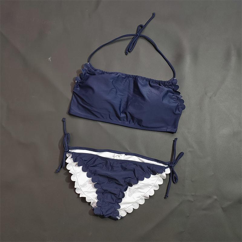 欧美单新款泳装爆款女子分体泳衣比基尼性感沙滩系带两件套bikini