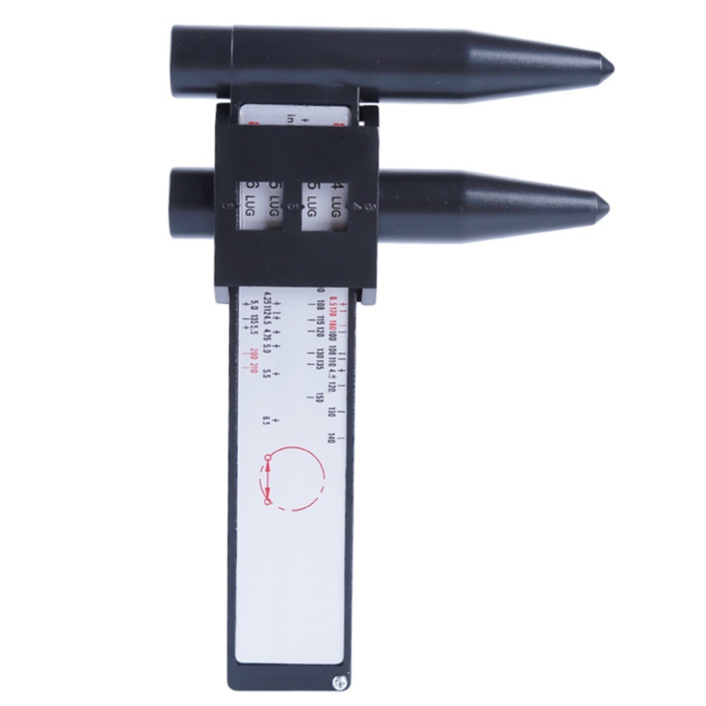 黑色PCD卡尺8LUG轮毂孔距测量工具轮毂尺子改装孔距尺