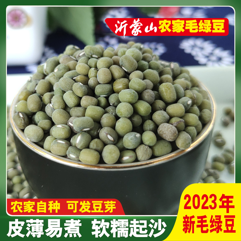 毛绿豆2023年新绿豆5斤沂蒙山农家老品种笨绿豆易煮出沙可生豆芽