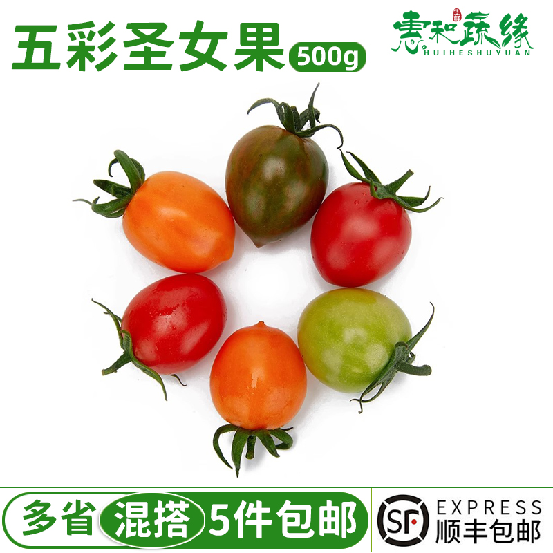 五彩圣女果新鲜1000g多色小番茄新鲜水果樱桃圣女果沙拉蔬菜食材