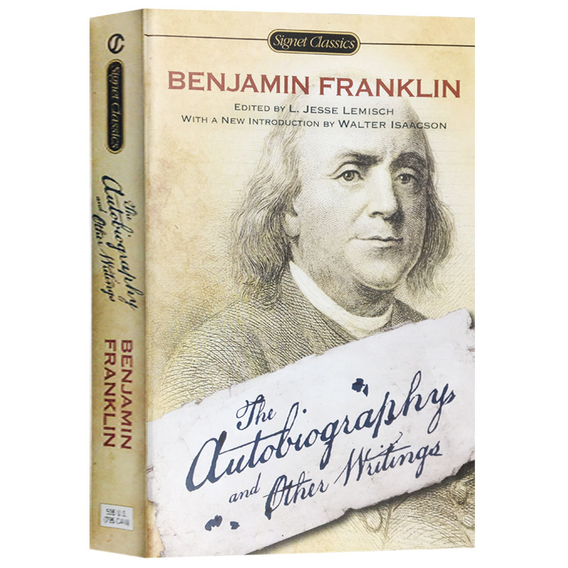 现货 英文原版 本杰明 富兰克林自传及作品集 The Autobiography and Other Writings美国独立宣言起草人Benjamin Franklin
