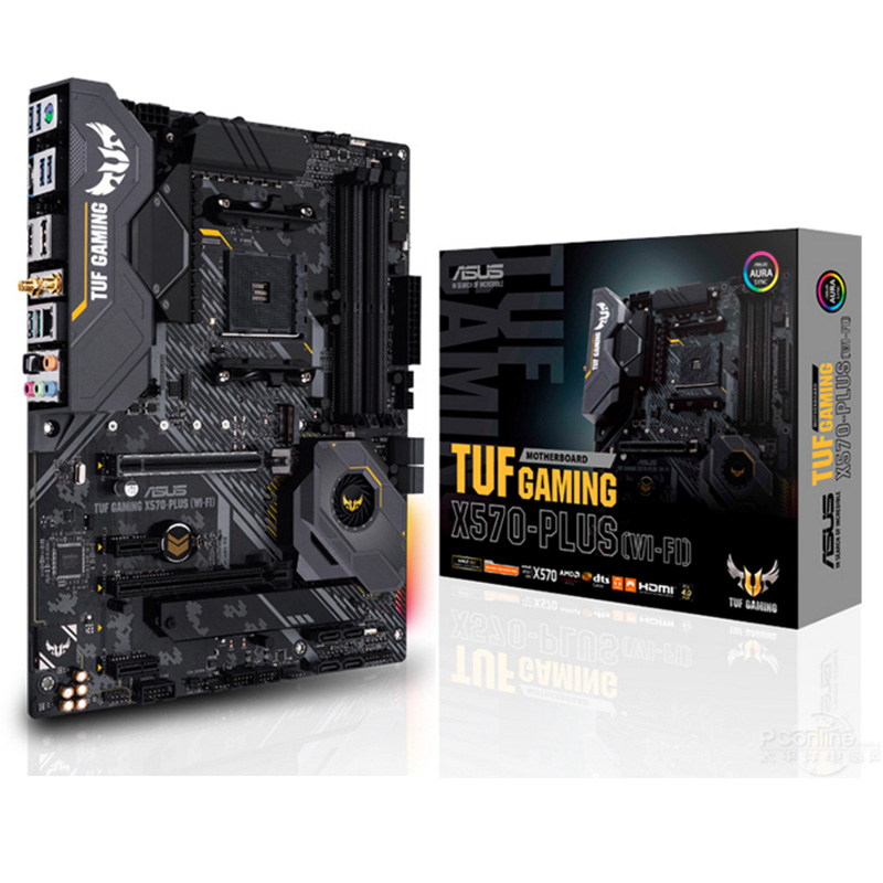 华硕TUF GAMING X570-PLUS WIFI台式机电脑游戏X570主板AM4处理器