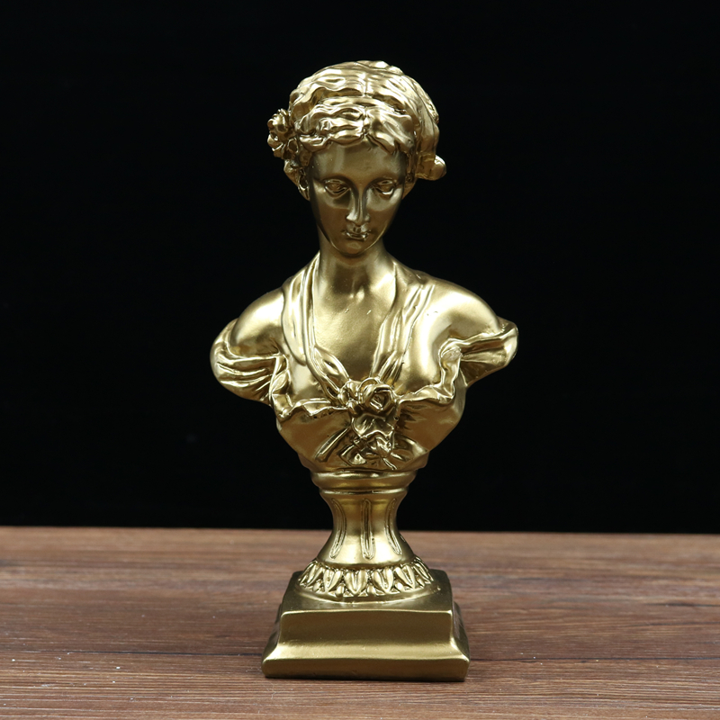 古希腊复古做旧树脂维纳斯航海女神头像少女雕塑像工艺品装饰摆件
