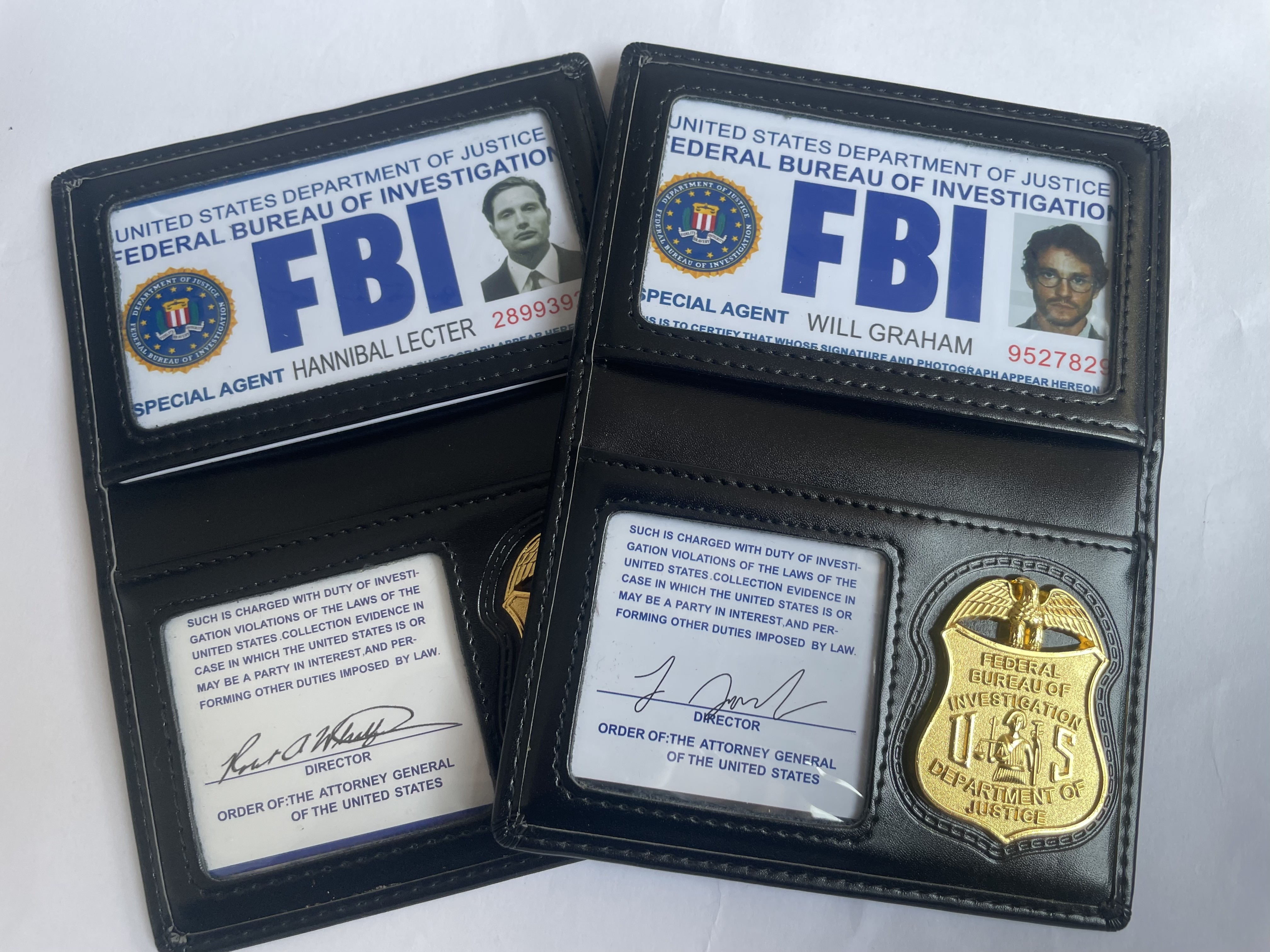 FBI同款驾驶证件套真皮美剧卡套卡包金属证件夹皮套
