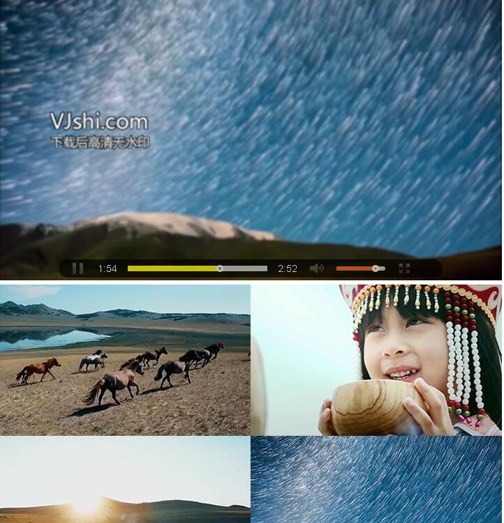 蒙古草原景色航拍人文气息地标建筑自然风光高清实拍视频素材a