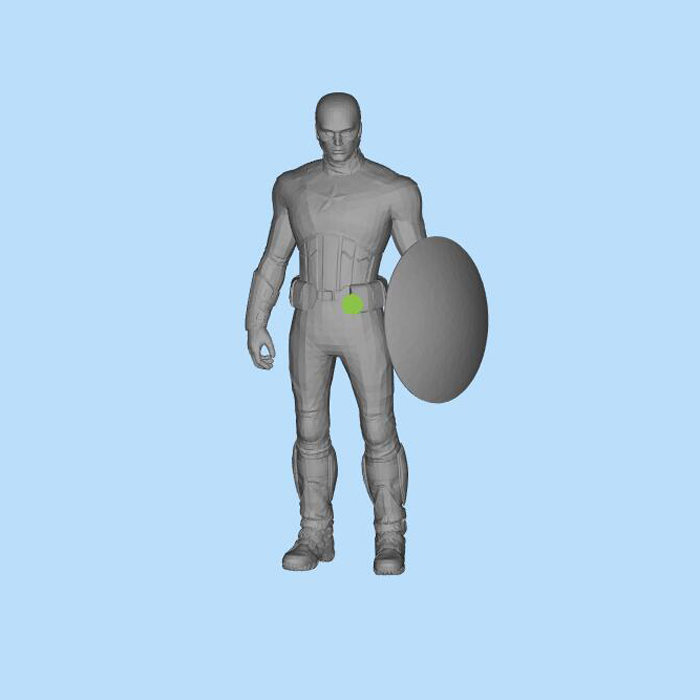 漫威动画复仇者联盟美国队长人物3D模型图纸（STL格式）