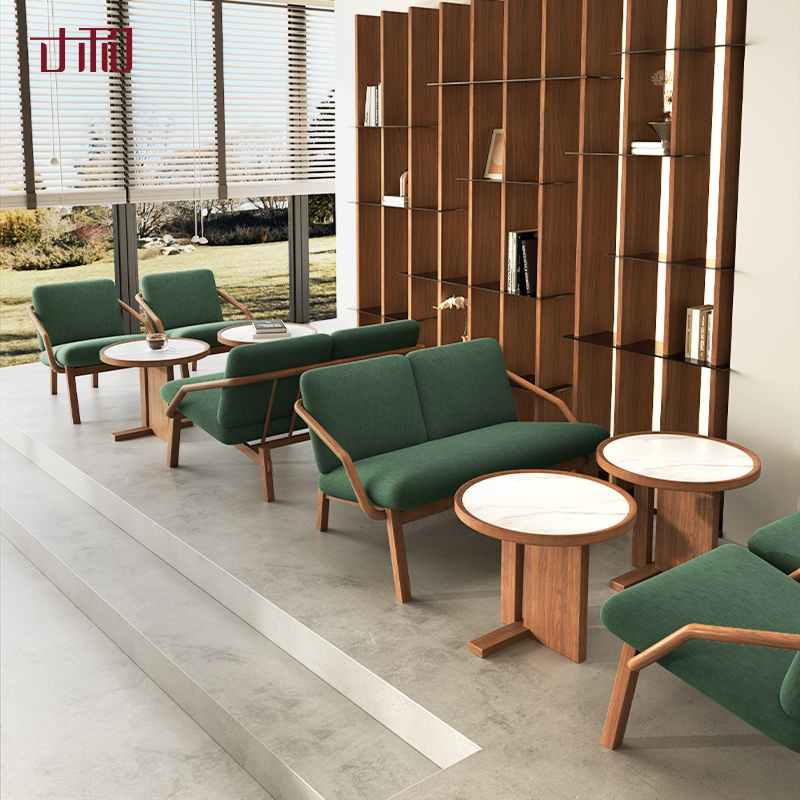 寸和 2024新款卡座沙发设计师原创新中式茶饮酒店民宿咖啡厅桌椅