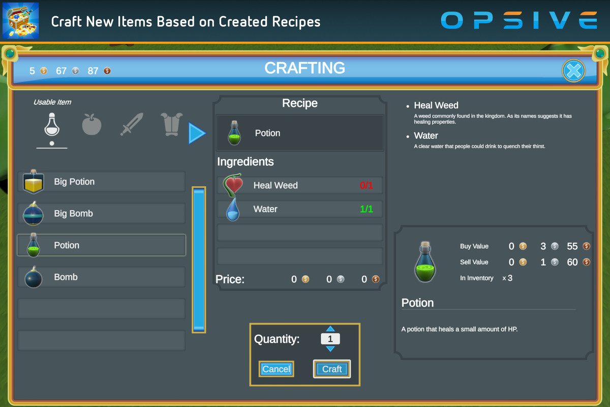Unity3D终极游戏背包库存系统Ultimate Inventory System 1.2.7