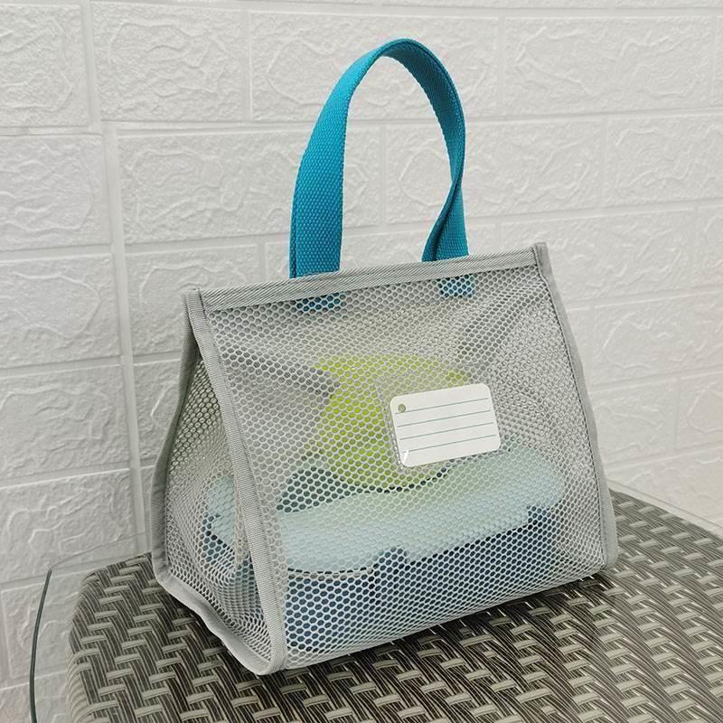 学生套餐饭盒袋子透气镂空网纱手提春夏午餐包包便当上班族大容量