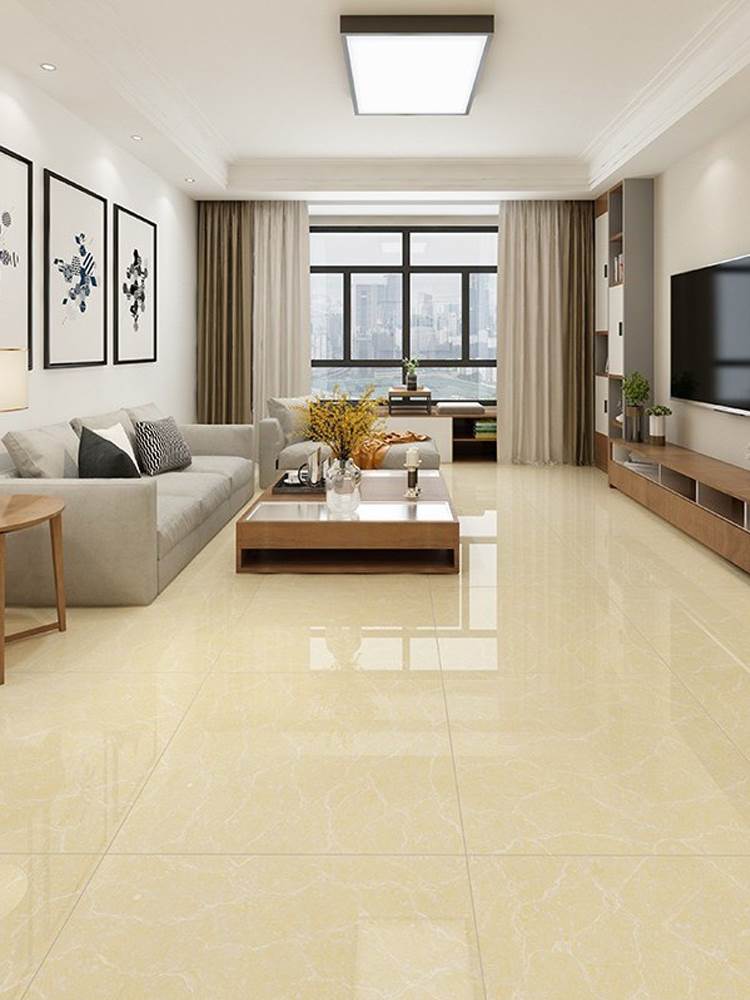 通体大理石瓷砖地砖黄聚晶抛光砖800x800客厅防滑工程玻化砖60x60