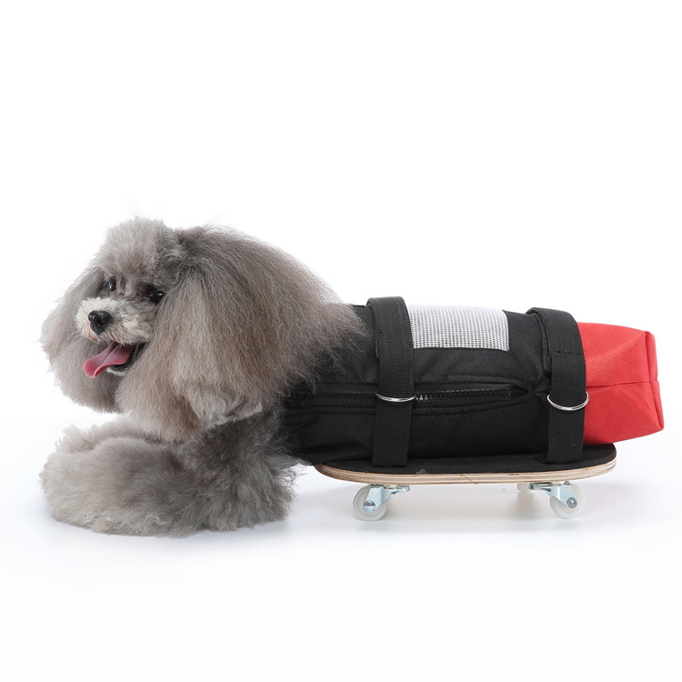 美琪宠物狗狗用品宠物爆款行走辅助滑板车狗下半身拖袋滑轮车