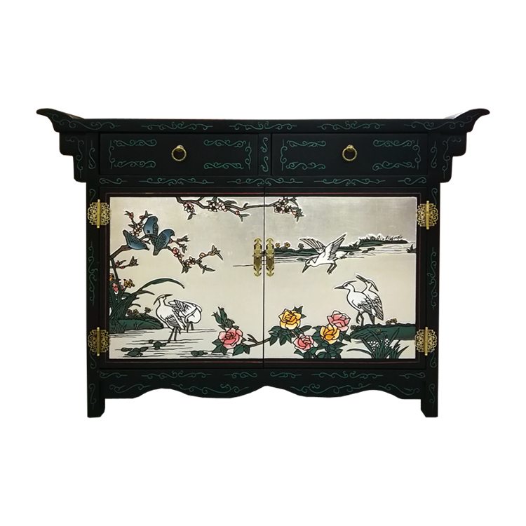 漆艺多款刻漆传统翘头玄关装饰柜扬州漆器新中式古典家居实木家具