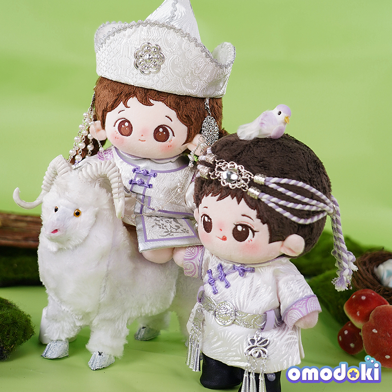 omodoki正版原创20cm娃衣棉花娃娃衣服传统民族风系列蒙古族服装