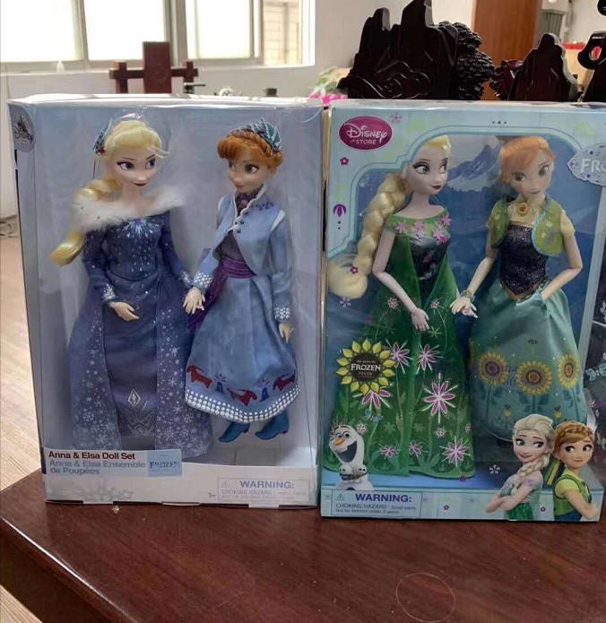 包邮原装正版上海迪士尼冰雪奇缘elsa爱莎艾莎公主娃娃安娜玩偶