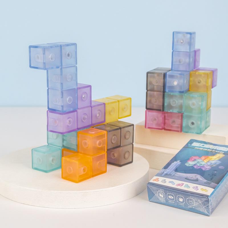 索玛立方体鲁班磁力魔方块百变积木儿童磁铁几何拼图益智立体方块