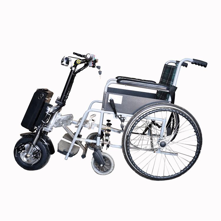 新品身心障碍车i电动拖把头改装y前轮500W大功率驱动轮椅牵引车头