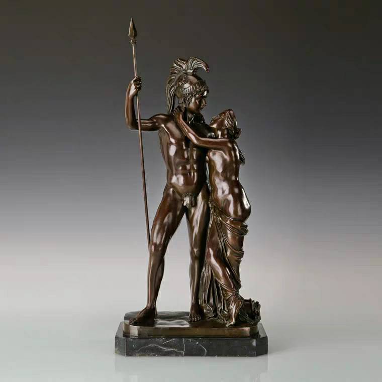 维纳斯与战神铜雕塑欧式古希腊神话人物玄关陈列架展示柜摆件