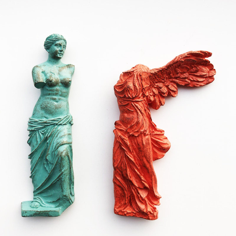 法国卢浮宫博物馆旅游纪念工艺品立体维纳斯胜利女神 磁铁冰箱贴