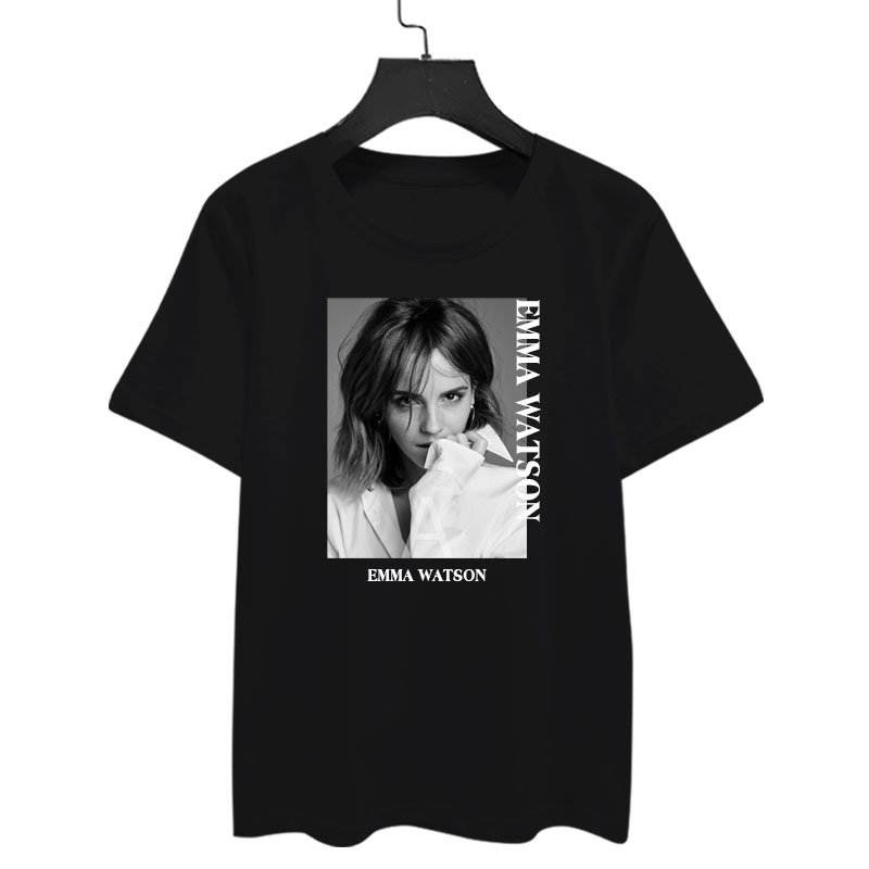 艾玛沃特森Emma Watson同款赫敏短袖T恤衫纯棉男女半袖宽松上衣服